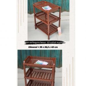 RAK SEPATU MYPLAST COKLAT