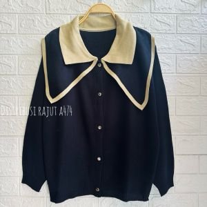 Pesolia Blouse Knits Polo Cardigan Rajut