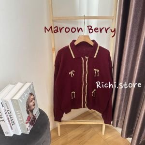 Rebecca Cardigan Pita Coquette Rajut Wanita